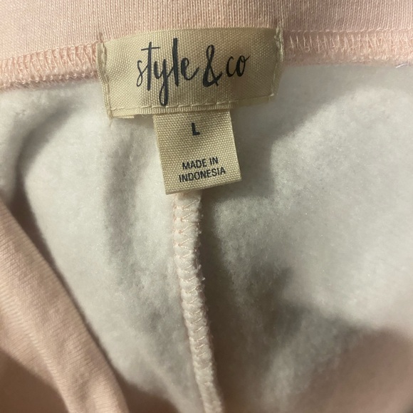 Style & Co cozy 2 pc sweat suit with jogger style pants.  Size L (12-14). NWT - Picture 8 of 9